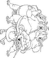 A coloring page of the rugrats